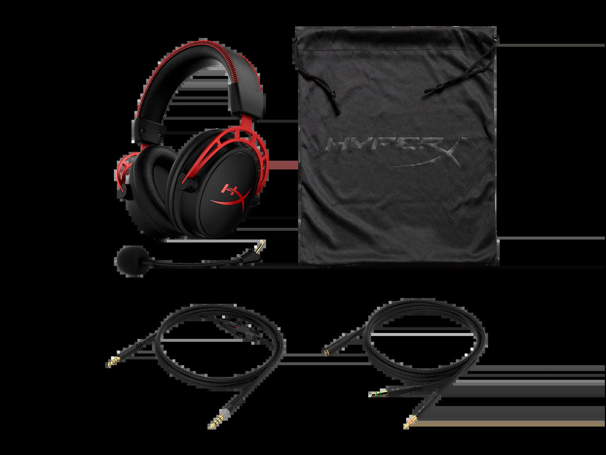 Cloud Alpha Wired Over-Ear Gaming Headset, Red