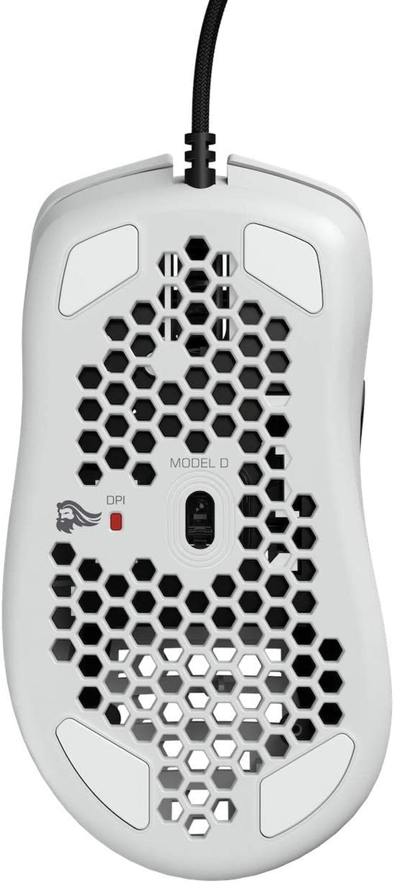 Model D Wired Gaming Mouse - 68G Ultra-Lightweight Honeycomb Structure, RGB Lighting, Ergonomic Design, Pixart 3360 Sensor, Omron Switches, PTFE Feet, 6 Programmable Buttons - Glossy White