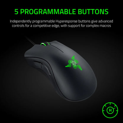 DeathAdder Essential Ergonomic Wired Gaming Mouse - Black