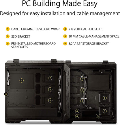 ASUS TUF Gaming GT501 E-ATX Full-Tower PC Case