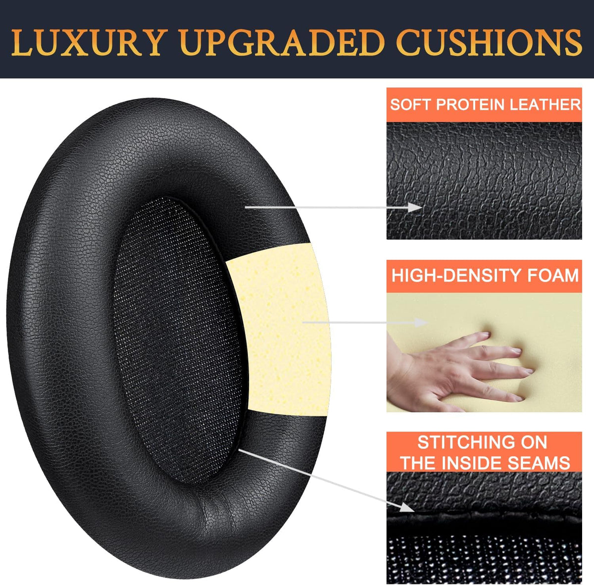 Earpads for Sony WH-1000XM3 - Black