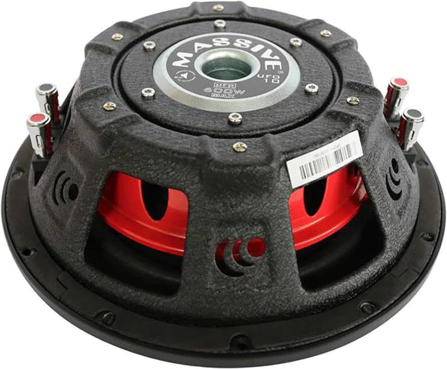 UFO10V2 | 10” Slim Subwoofer | 600W Max, 300W RMS, Dual 4 Ohm, Shallow Mount Design, Powerful Low-Profile Woofer for Tight Spaces & Deep Bass Car Audio Systems