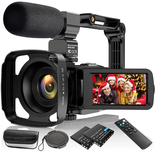 4K Digital Video Camera Camcorder for YouTube Vlogging, 48MP IPS Display, 16X Digital Zoom Recorder