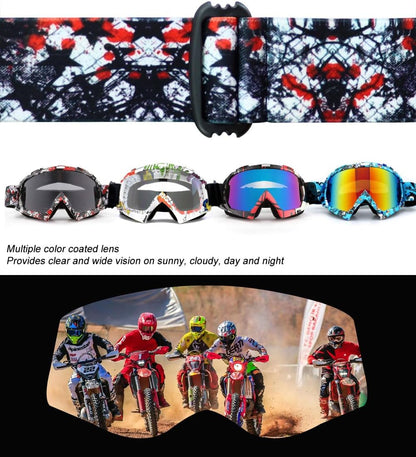 Dirt Bike ATV Goggles-Motorcycle Offroad Riding Helmet Motocross