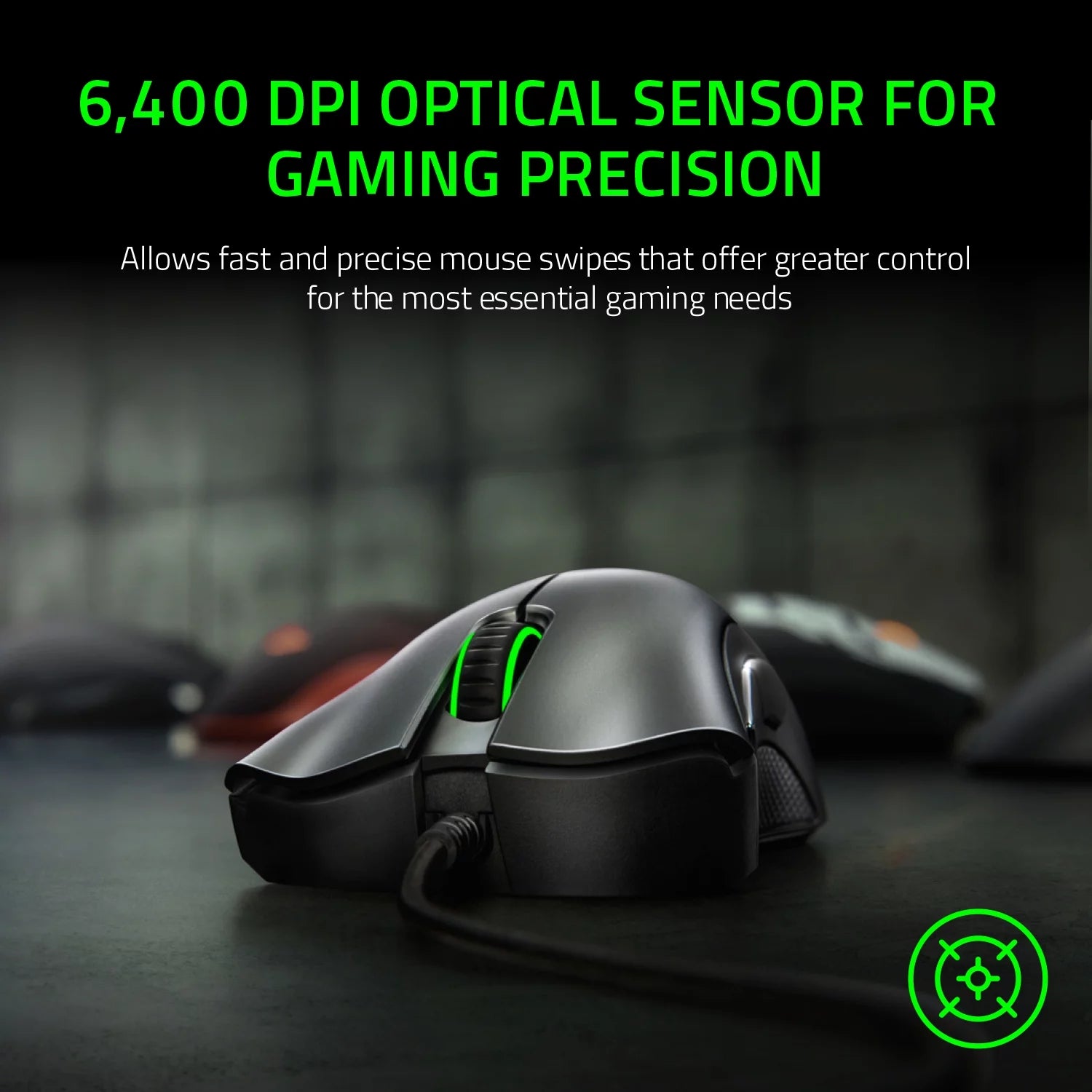 DeathAdder Essential Ergonomic Wired Gaming Mouse - Black