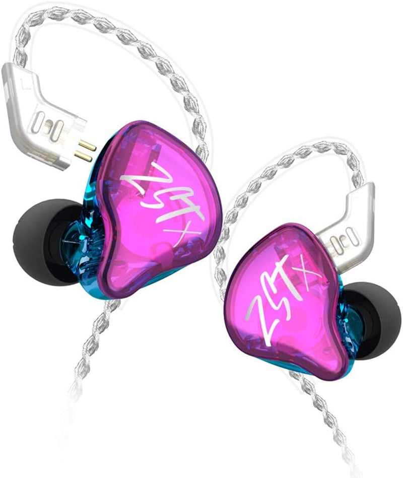 KZ ZST X Hybrid In-Ear Earphones, Purple