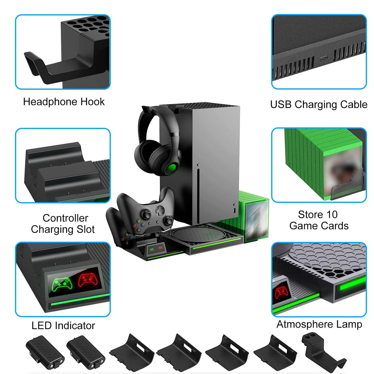 Dual Controller Charging Dock Station for Xbox Series X|S