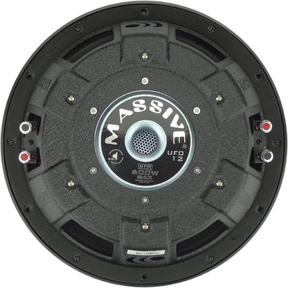 UFO10V2 | 10” Slim Subwoofer | 600W Max, 300W RMS, Dual 4 Ohm, Shallow Mount Design, Powerful Low-Profile Woofer for Tight Spaces & Deep Bass Car Audio Systems