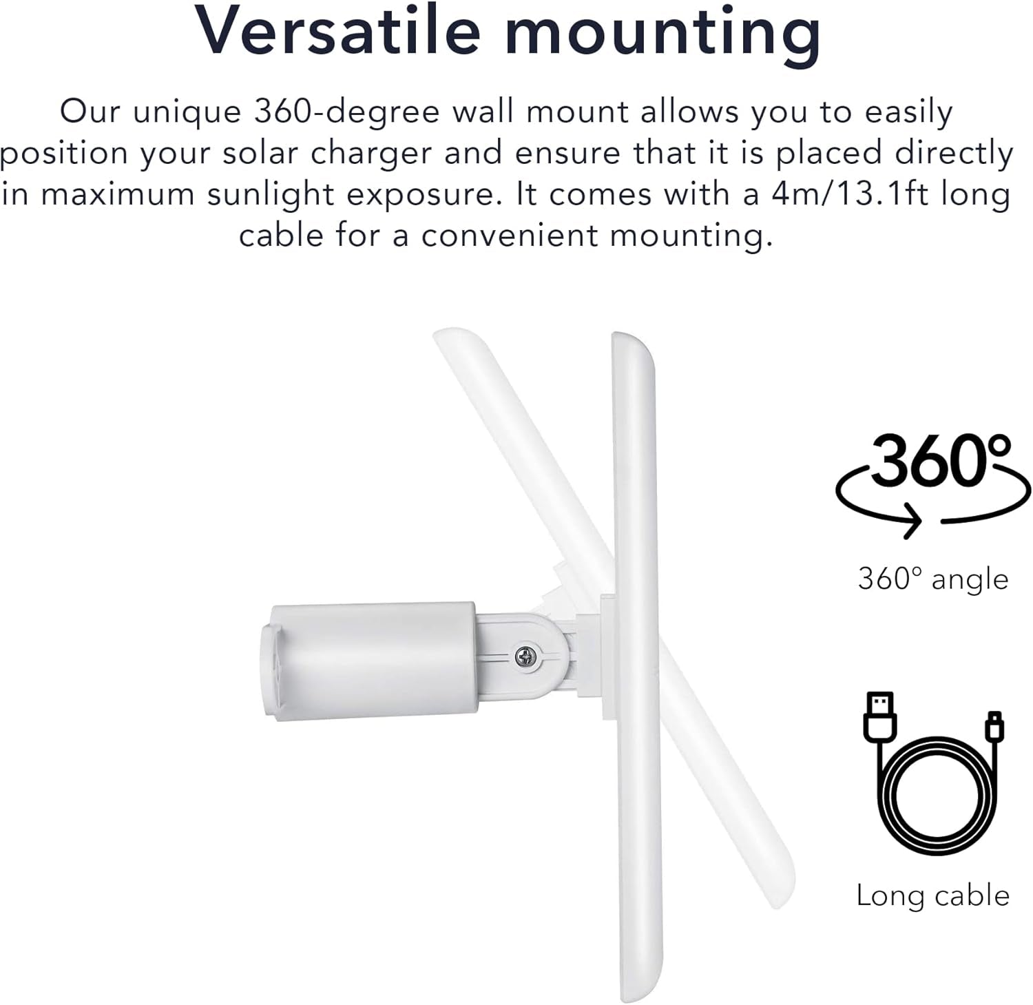 Solar Panel Compatible with Ring Battery-Powered-Security Cam, Spotlight Cam 2K (2Nd Gen)/Plus/Pro, Outdoor Cam 2K (2Nd Gen)/Plus, Stick up Cam/Pro - 1 Pack, White