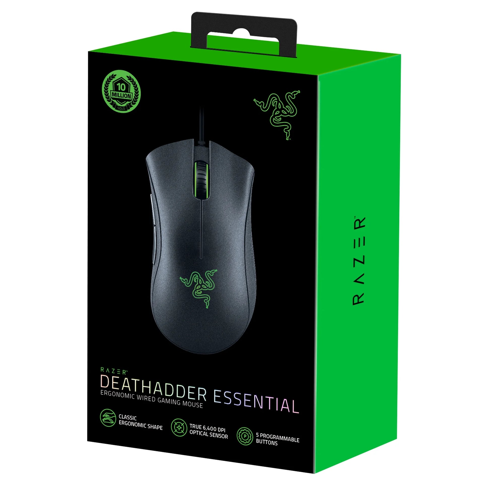 DeathAdder Essential Ergonomic Wired Gaming Mouse - Black