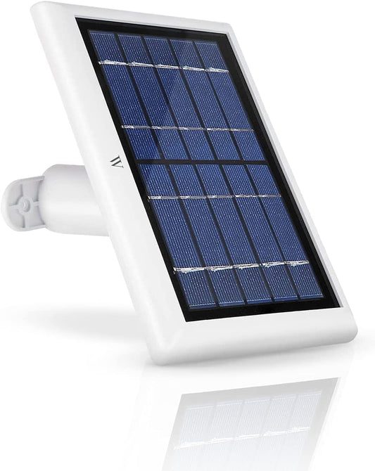 Solar Panel Compatible with Ring Battery-Powered-Security Cam, Spotlight Cam 2K (2Nd Gen)/Plus/Pro, Outdoor Cam 2K (2Nd Gen)/Plus, Stick up Cam/Pro - 1 Pack, White
